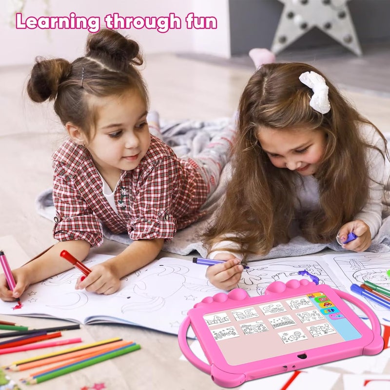 HOTTABLET Kids Tablet 7 inch Android 12, 4GB RAM 32GB ROM, 512GB Expandsion, with Parental Control, WiFi, Bluetooth, Dual Camera with Silicone Case, 1PCS(Pink) - Image 5